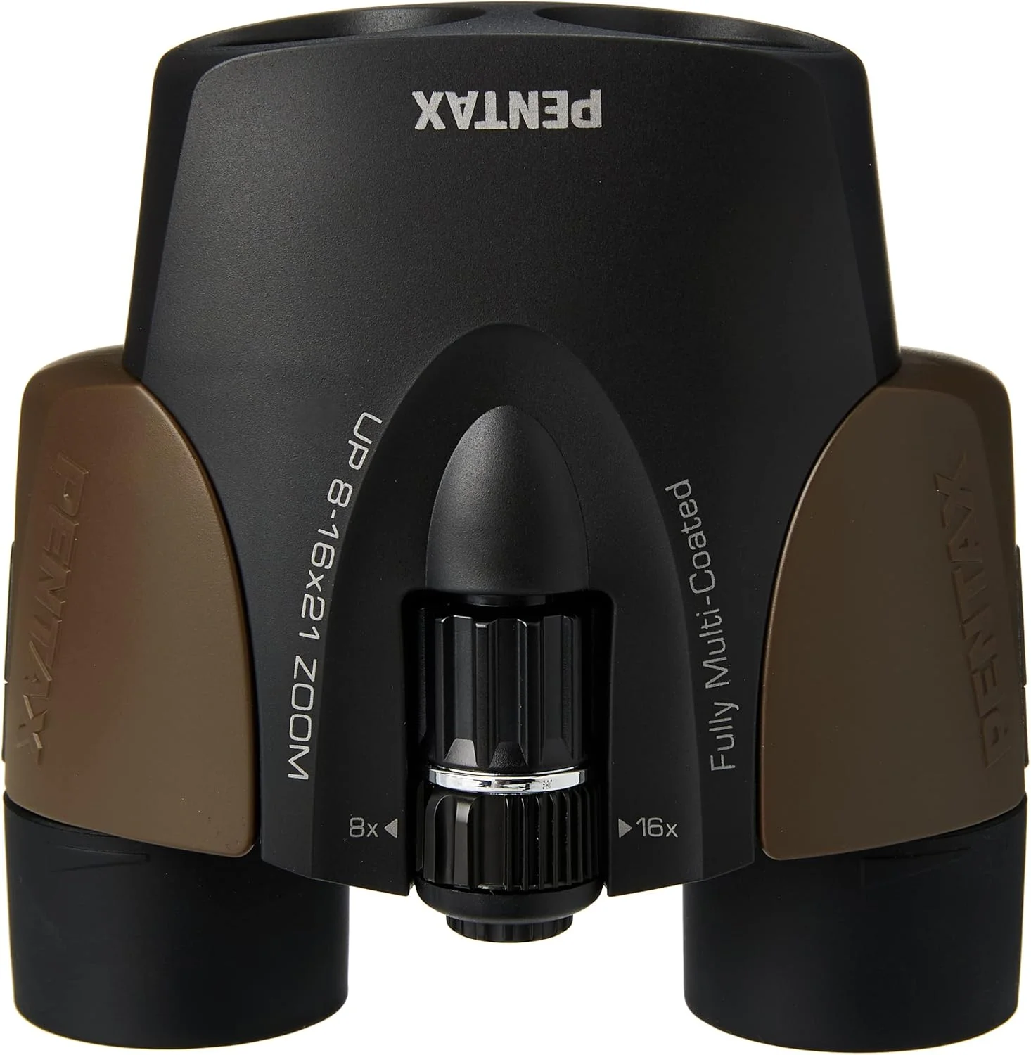 دوربین دوچشمی قهوه ای Pentax UP 8-16x21 با پوشش چند لایه کامل، زوم و قابلیت نصب روی سه پایه