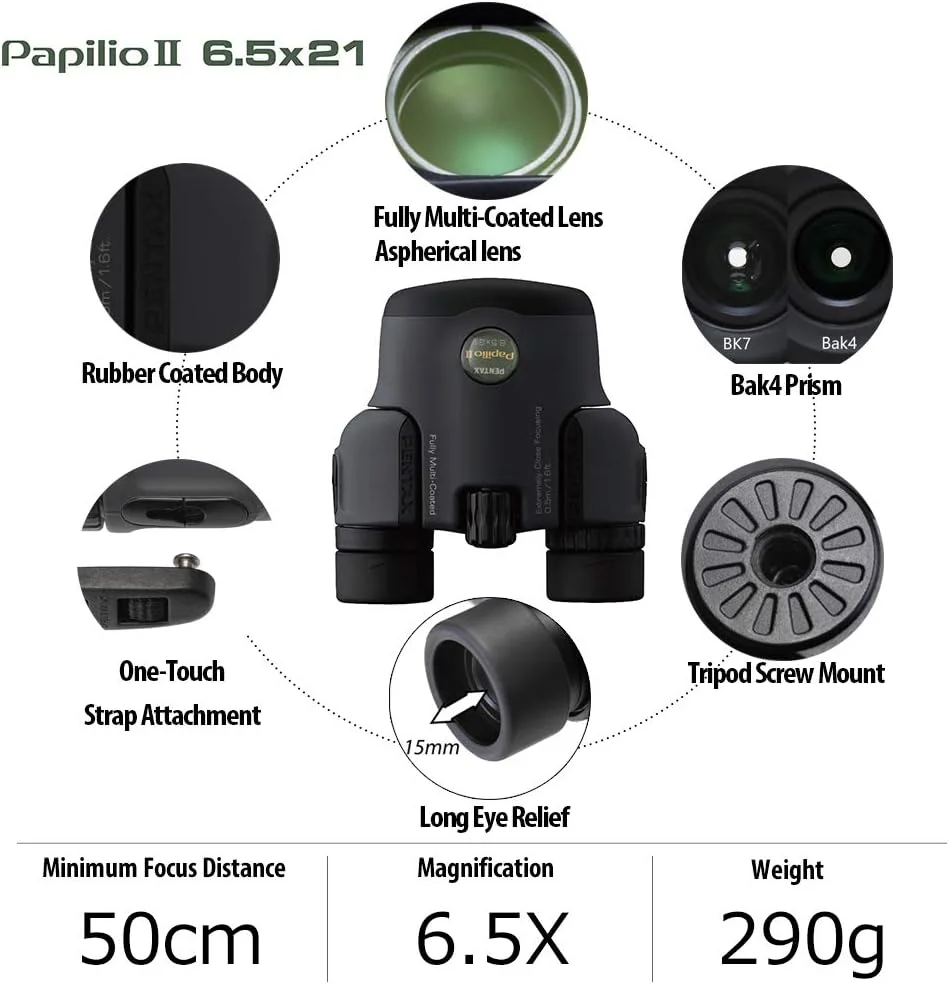 دوربین دوچشمی پنتاکس Papilio II 6.5x21 (خاکستری) مناسب برای تماشای اشیاء از نزدیک و دور دوربین دوچشمی پنتاکس Papilio II 6.5x21 (خاکستری) مناسب برای تماشای اشیاء از نزدیک و دور