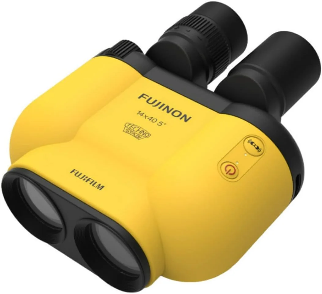 دوربین دوچشمی فوجی فیلم TS-X 1440 Techno Stabi به همراه کیف نرم و سنسور ژیروسکوپ الکترونیکی (زرد) به همراه بند دوربین شناور ضد آب (زرد) (2 قلم)