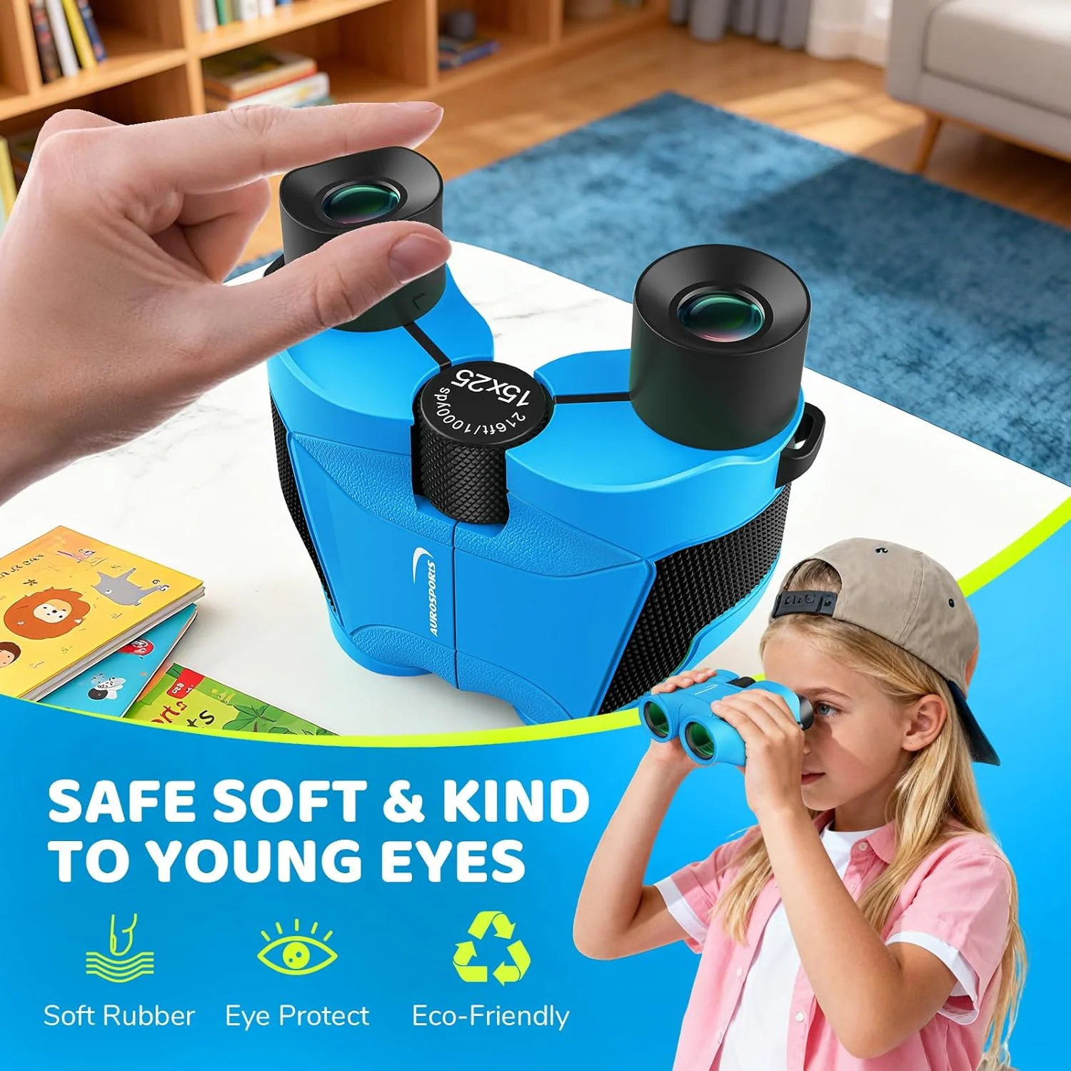 دوربین دوچشمی کوچک 15x25 Aurosports برای کودکان - دوربین دوچشمی سبک وزن با کیف حمل، راهنمای پرنده نگری برای تماشای پرندگان، پیاده روی، کمپینگ، مسافرت، شکار برای پسران و دختران 4-12 ساله (آبی) دوربین دوچشمی کوچک 15x25 Aurosports برای کودکان - دوربین دوچشمی سبک وزن با کیف حمل، راهنمای پرنده نگری برای تماشای پرندگان، پیاده روی، کمپینگ، مسافرت، شکار برای پسران و دختران 4-12 ساله (آبی)