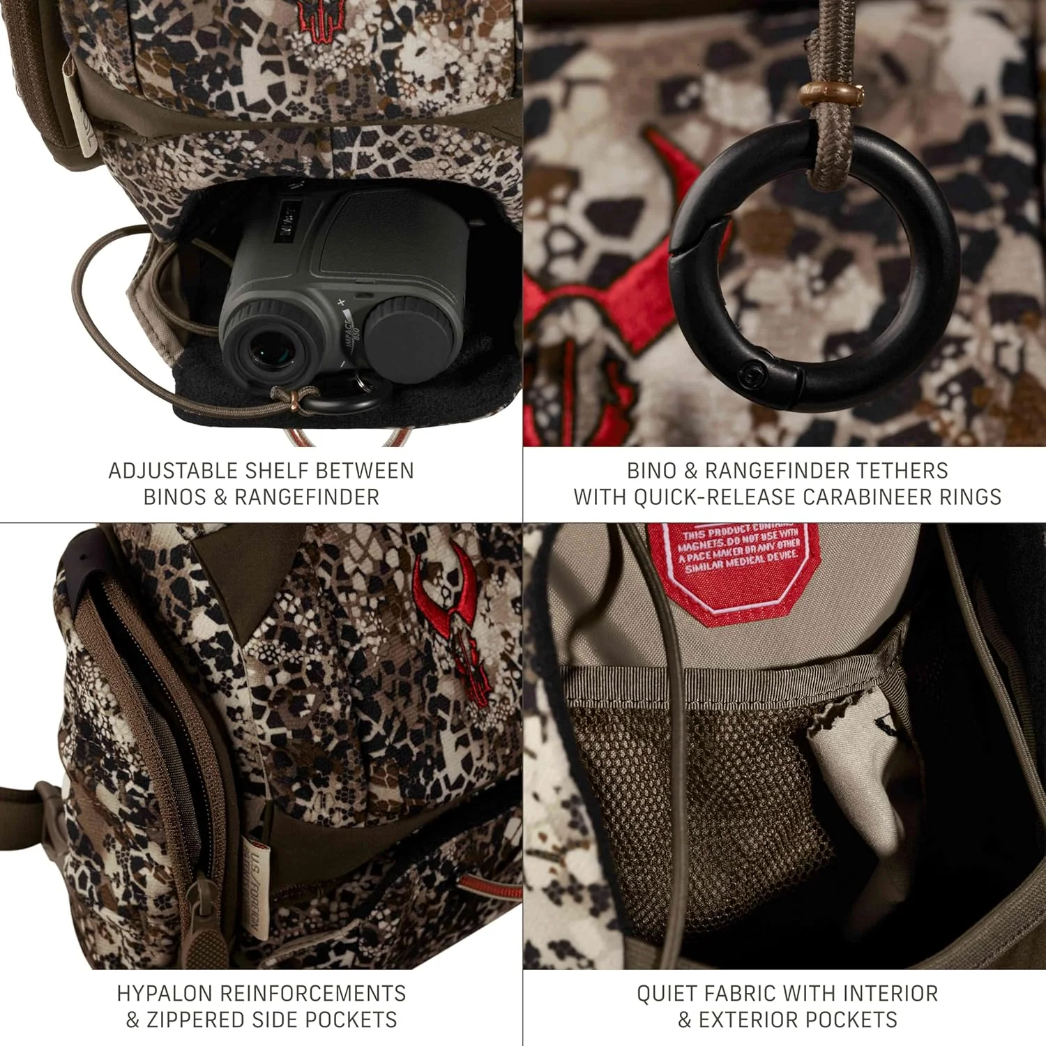 کیف دوربین دوچشمی و مسافت یاب Badlands Bino XR به همراه هارنس، طرح Approach OG کیف دوربین دوچشمی و مسافت یاب Badlands Bino XR به همراه هارنس، طرح Approach OG