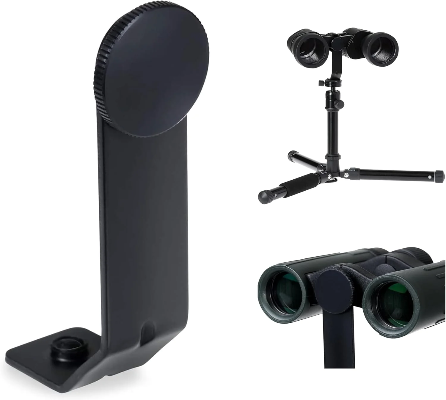 آداپتور سه پایه دوربین دوچشمی پراکتیکا مدل L شکل، پایه سه پایه جهانی، براکت فلزی 1/4 اینچی برای دوربین های دوچشمی سقفی و منشوری، تماشای پرندگان، مشاهده حیات وحش در مخفیگاه ها