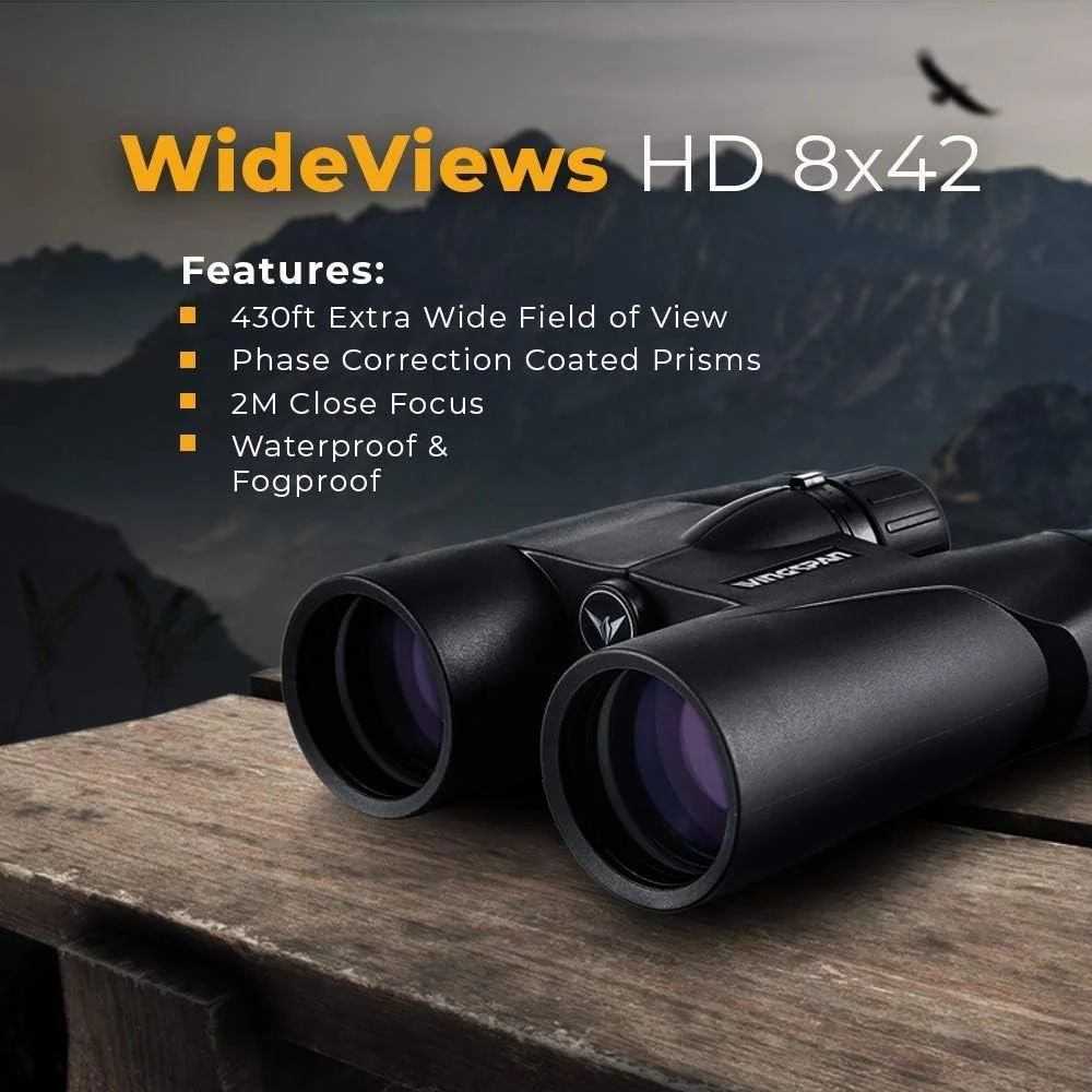 دوربین شکاری حرفه ای Wingspan Optics WideViews HD 8X42 برای تماشای پرندگان. میدان دید فوق العاده عریض برای روشن ترین و واضح ترین جزئیات. فوکوس نزدیک برای نماهای نزدیکتر. کیفیت HD با قیمت مناسب دوربین شکاری حرفه ای Wingspan Optics WideViews HD 8X42 برای تماشای پرندگان. میدان دید فوق العاده عریض برای روشن ترین و واضح ترین جزئیات. فوکوس نزدیک برای نماهای نزدیکتر. کیفیت HD با قیمت مناسب