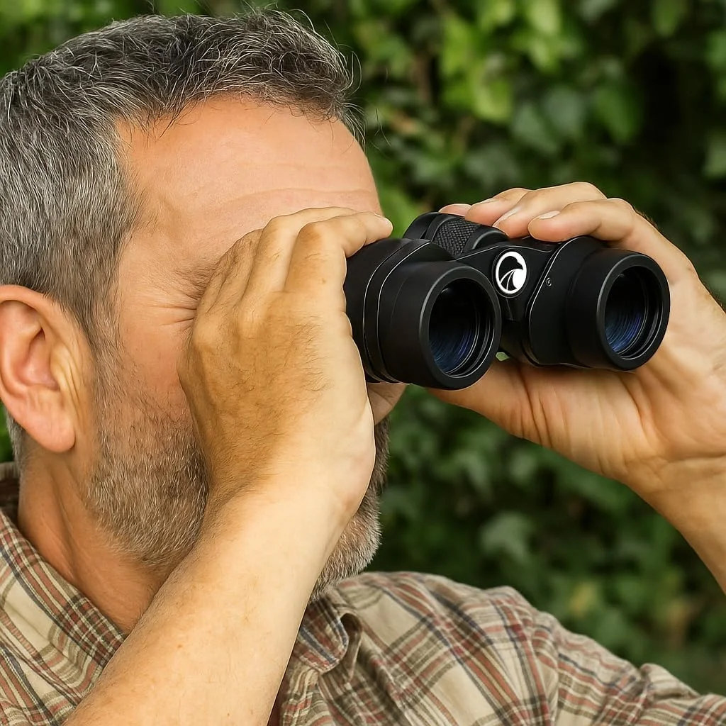 دوربین دوچشمی پراکتیکا Falcon 7x35mm با منشور Porro، مناسب برای فضای باز - لنزهای پوشش‌دار، ساختار محکم، شاسی آلومینیومی، تصویر واضح و شفاف، مناسب برای تماشای پرندگان، قایقرانی، پیاده‌روی، گشت و گذار، نجوم