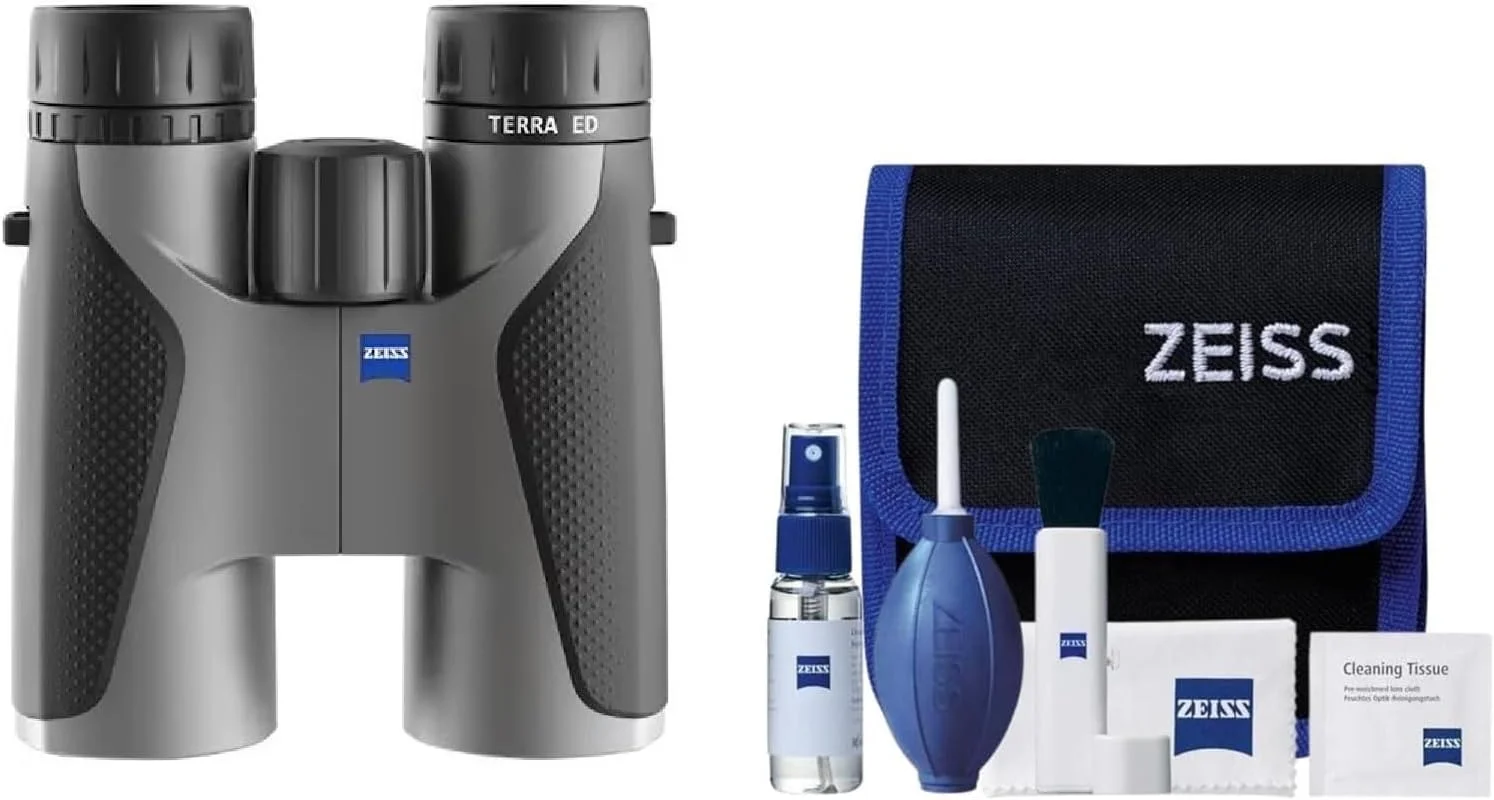 دوربین دوچشمی زایس Terra ED 10x42 به همراه کیت تمیز کننده (خاکستری)