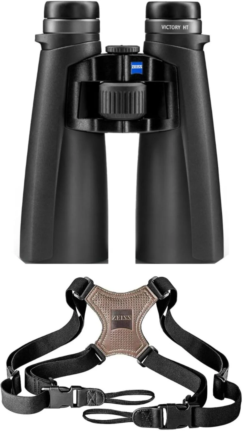 دوربین شکاری زایس 10x54 Victory HT Abbe-Koenig برای بزرگسالان با دید گسترده - ضد آب مناسب تماشا پرندگان، شکار و مسافرت به همراه بند حمل راحت (2 تکه)