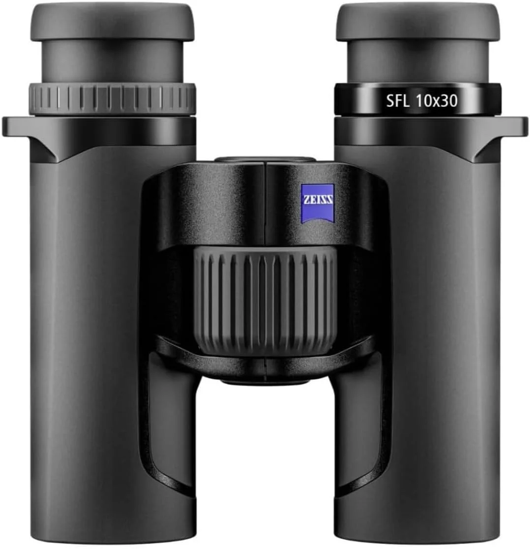 دوربین شکاری زایس SFL 10x30 - دید راحت و پیشرفته با انتقال نور 90% - اپتیک فشرده و شفاف برای تماشای پرندگان و ماجراجویی در فضای باز به همراه کیت مراقبت از لنز میکروفیبر (2 تکه)