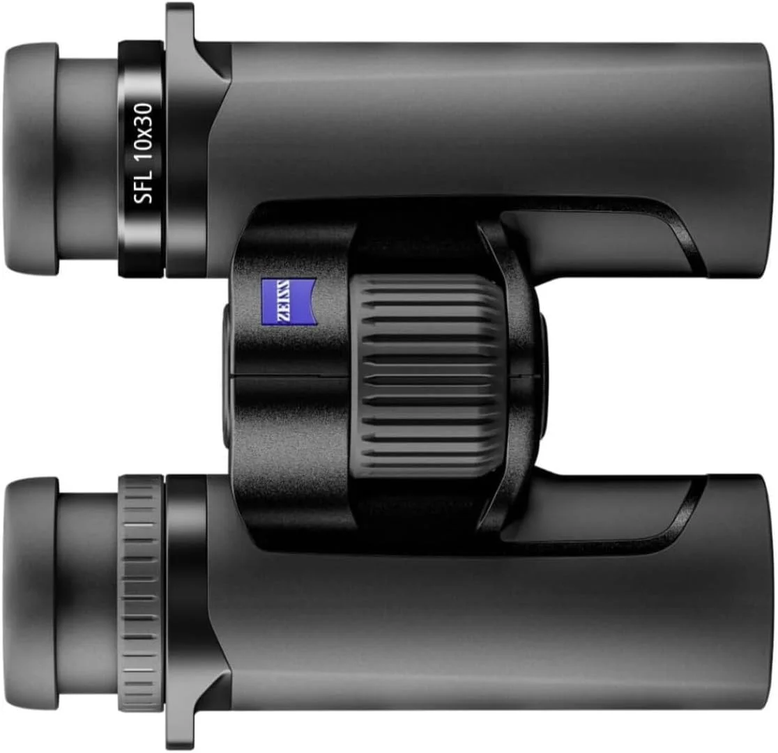 دوربین شکاری زایس SFL 10x30 - دید راحت و پیشرفته با انتقال نور 90% - اپتیک فشرده و شفاف برای تماشای پرندگان و ماجراجویی در فضای باز به همراه کیت مراقبت از لنز میکروفیبر (2 تکه)
