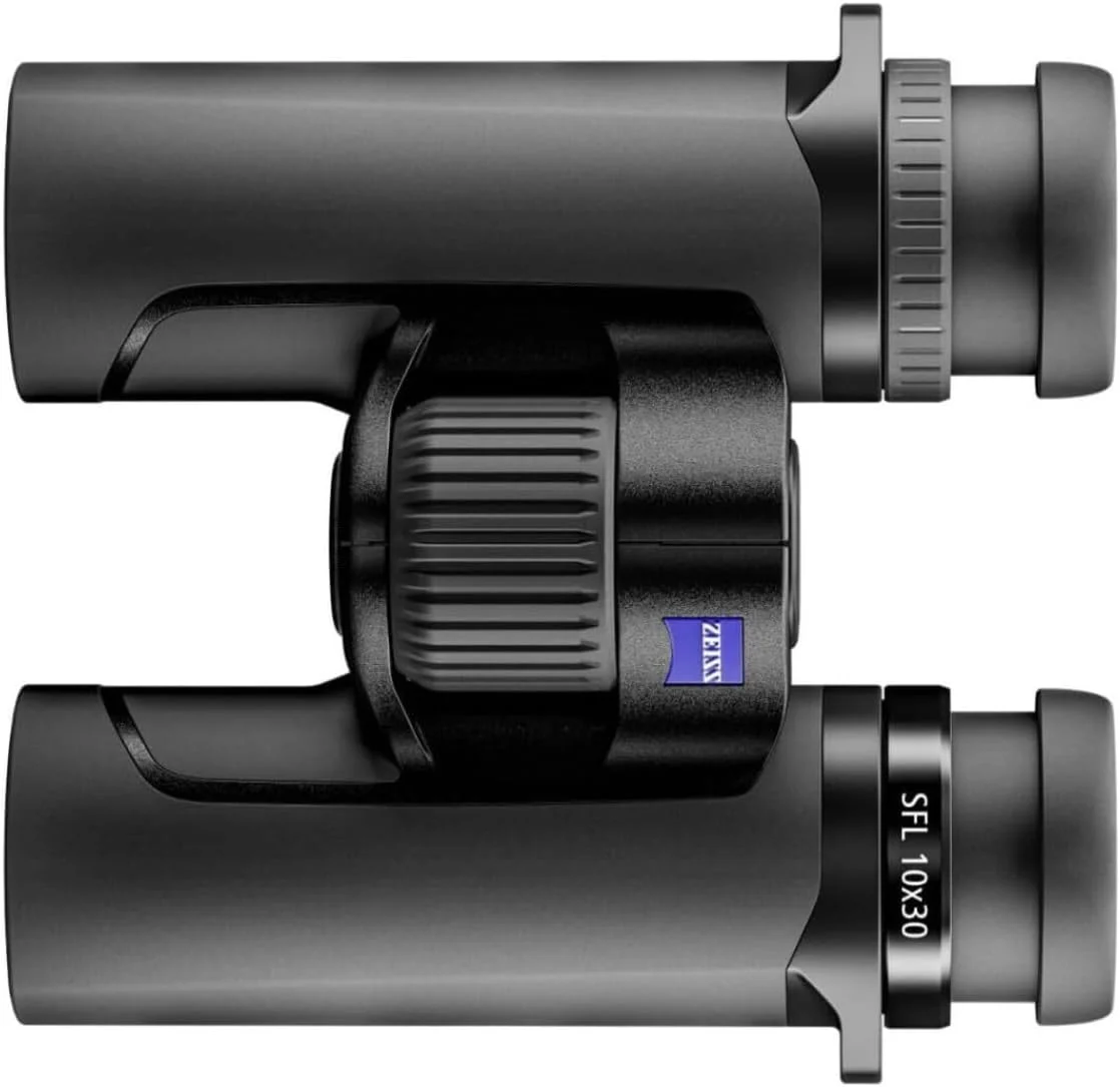 دوربین شکاری زایس SFL 10x30 - دید راحت و پیشرفته با انتقال نور 90% - اپتیک فشرده و شفاف برای تماشای پرندگان و ماجراجویی در فضای باز به همراه کیت مراقبت از لنز میکروفیبر (2 تکه)