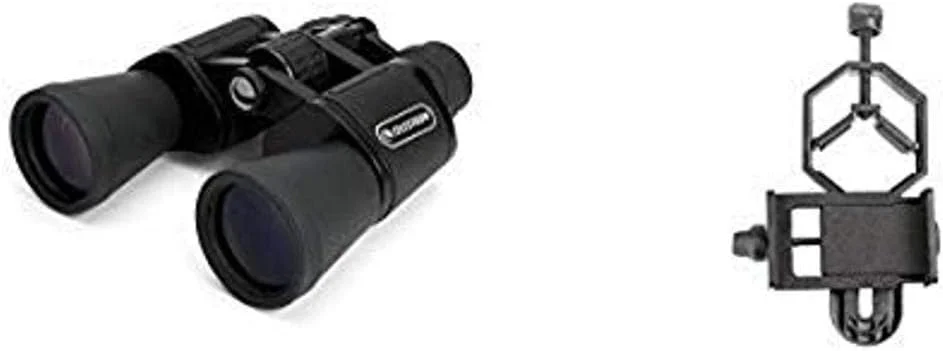 دوربین دوچشمی زوم پوررو سلسترون UpClose G2 10-30x50 مدل 71260 به همراه آداپتور پایه تلفن همراه 1.25 اینچی