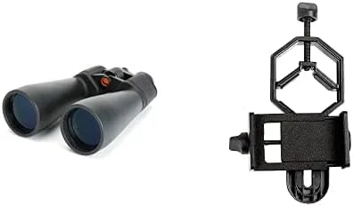 دوربین دوچشمی غول پیکر 15x70 Celestron SkyMaster با آداپتور سه پایه به همراه آداپتور تلفن هوشمند پایه 1.25 اینچی