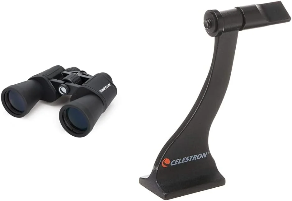 دوربین دوچشمی سلسترون Cometron 7x50 مدل 71198 (مشکی) و آداپتور سه پایه دوربین دوچشمی سلسترون مدل 93524 (مشکی)