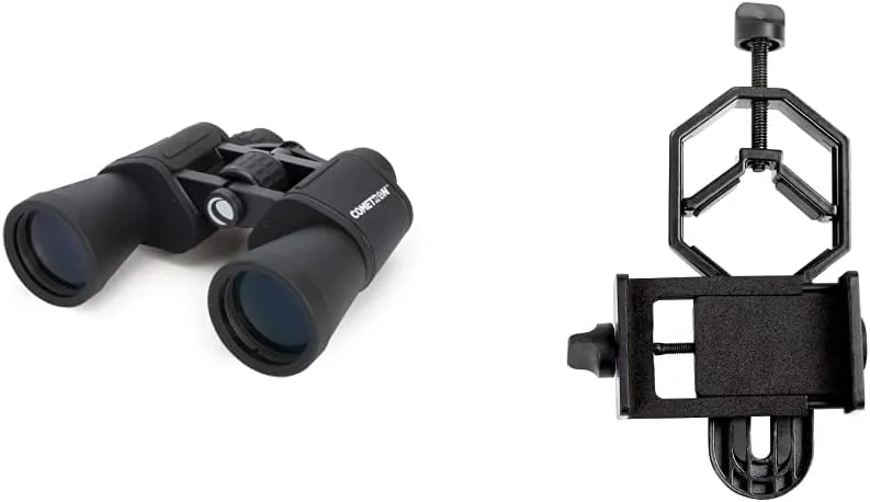 دوربین دوچشمی 7x50 سِلِسترون مدل Cometron 71198 (مشکی) به همراه آداپتور پایه تلفن همراه 1.25 اینچی