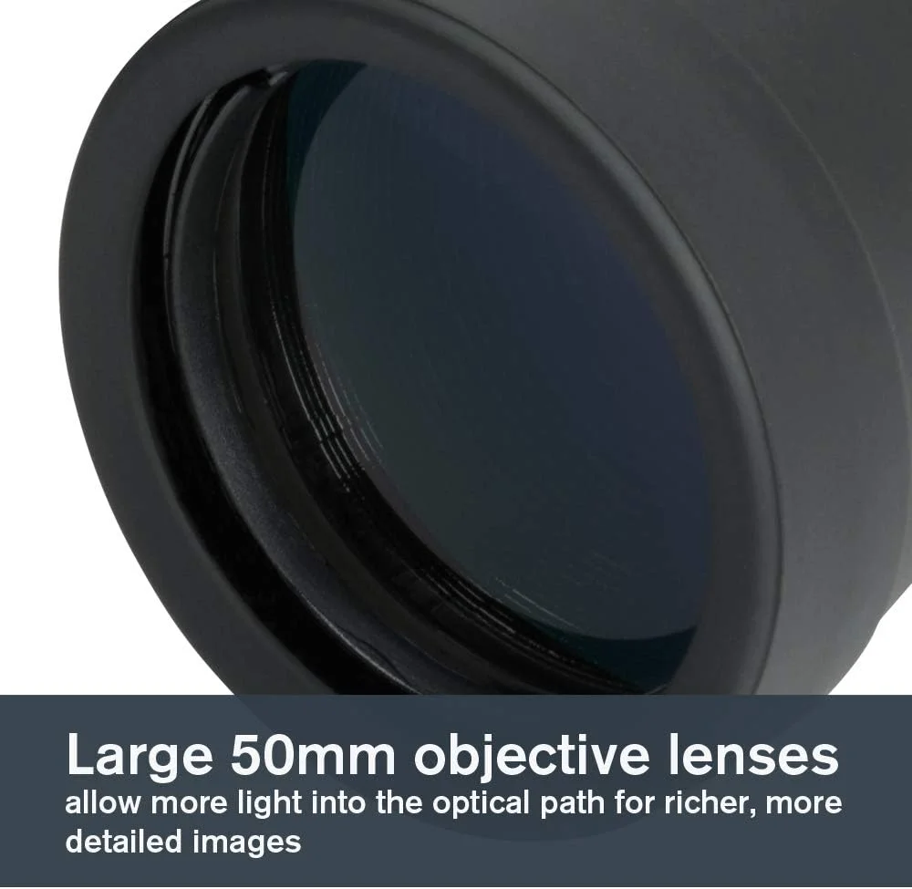 دوربین دوچشمی پوررو 10x50 سلسترون UpClose G2 با شیشه منشوری BK-7 چند لایه - دوربین دوچشمی مقاوم در برابر آب با روکش لاستیکی و آداپتور سه پایه دوربین دوچشمی 93524 (مشکی)