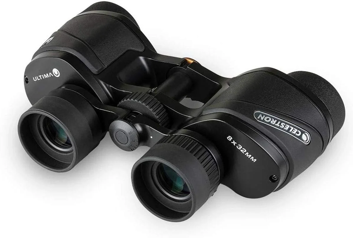 دوربین دوچشمی سلسترون – Ultima 8x32 – ضد آب و ضد مه – دوربین دوچشمی منشور Porro برای بزرگسالان – اپتیک کاملاً چند لایه و منشورهای BaK-4 – روکش محافظ لاستیکی