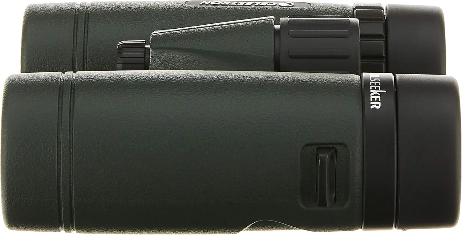 دوربین دوچشمی 10x32 سلسترون TrailSeeker - اپتیک کاملاً چند لایه - دوربین دوچشمی فشرده برای فضای باز و تماشای پرندگان برای بزرگسالان - منشورهای BaK-4 با پوشش فاز و دی الکتریک - فوکوس نزدیک 6.5