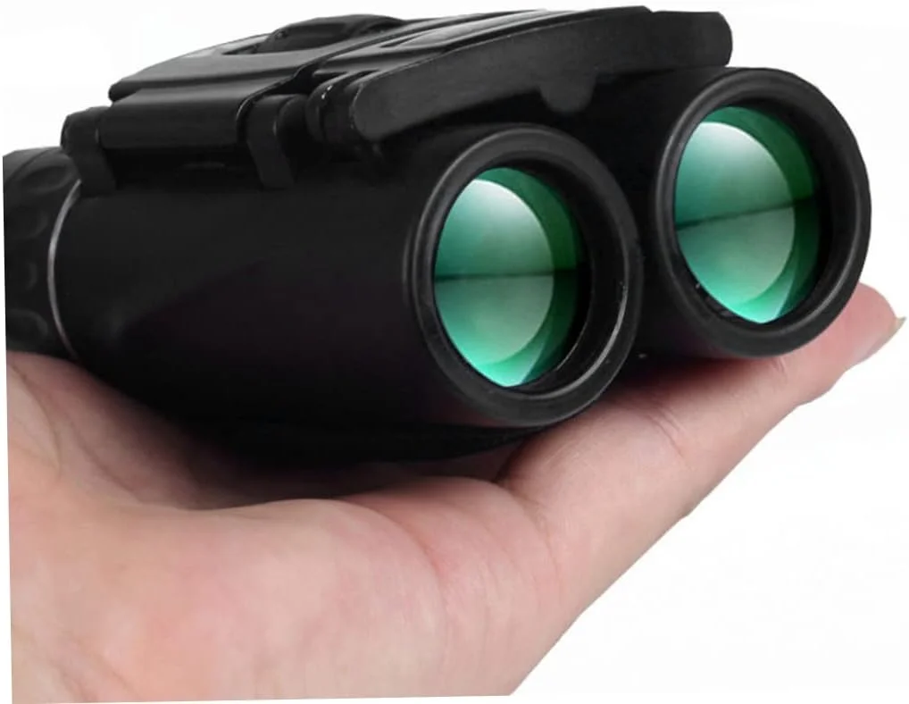 دوربین دوچشمی 40x22 HD با منشور BAK4، تلسکوپ مشکی با برد 2000 متر، تلسکوپ کوچک تاشو