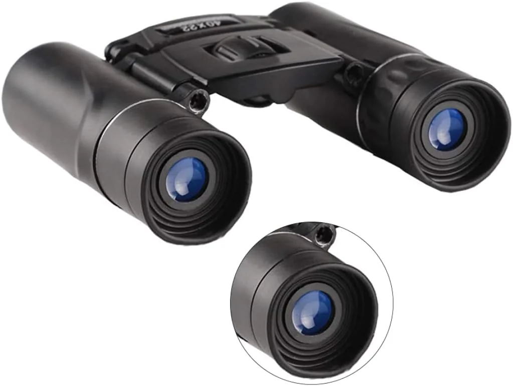 دوربین شکاری 40x22 HD با منشور BAK4، تلسکوپ مشکی تاشو کوچک با برد 2000 متر، مناسب برای ورزش های تابستانی