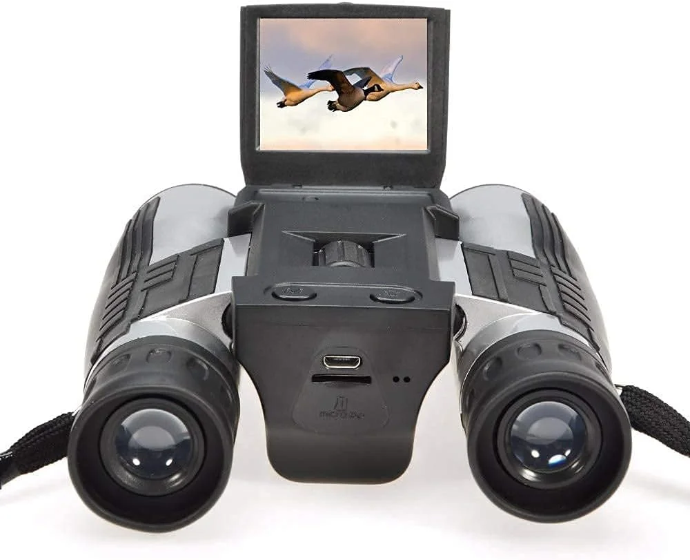 دوربین دوچشمی دیجیتال LCD HD 2 اینچی 12x32 5MP با قابلیت ضبط ویدیو و عکس، تلسکوپ مناسب برای تماشای پرندگان، مسابقات فوتبال و کنسرت