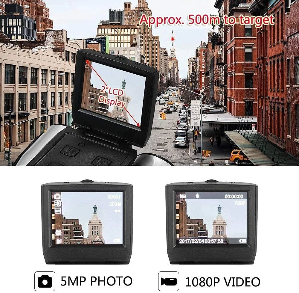 دوربین دوچشمی دیجیتال LCD HD 2 اینچی 12x32 5MP با قابلیت ضبط ویدیو و عکس، تلسکوپ مناسب برای تماشای پرندگان، مسابقات فوتبال و کنسرت