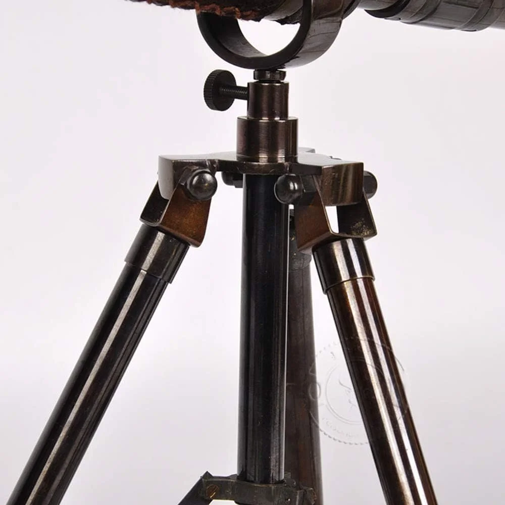 تلسکوپ رترو تک لوله، تزئینی برای دکوراسیون منزل، نوع پایه قابل تنظیم، تلسکوپ تزئینی با کیفیت بالا مناسب هدیه، دکوراسیون اتاق مطالعه، دوربین دوچشمی