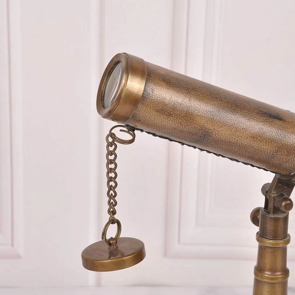 تلسکوپ تزئینی رومیزی به سبک قدیمی، تزئینات مسی مناسب برای دکوراسیون منزل و هدیه تلسکوپ تزئینی رومیزی به سبک قدیمی، تزئینات مسی مناسب برای دکوراسیون منزل و هدیه