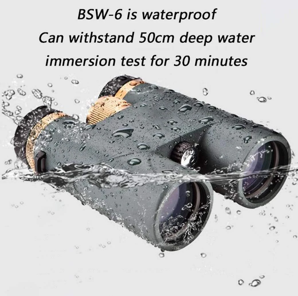 دوربین شکاری 10X42 با زاویه دید گسترده و چشمی بزرگ، پر شده از نیتروژن و ضد آب برای تماشای پرندگان و تورهای شکار (رنگ: سبز)(آبی)