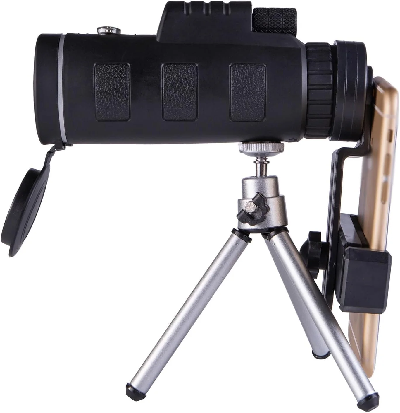 تلسکوپ تک لوله ای قابل حمل 40x60 به همراه نگهدارنده و تلسکوپ دوربین تلفن همراه