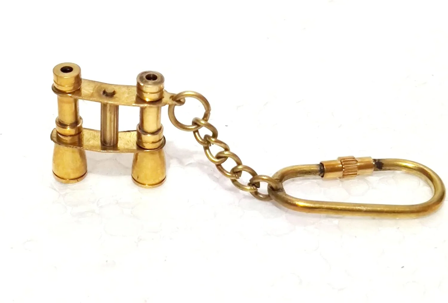 جاکلیدی دوربین دوچشمی برنجی مینیاتوری، حلقه کلید تزئینی به سبک قدیمی