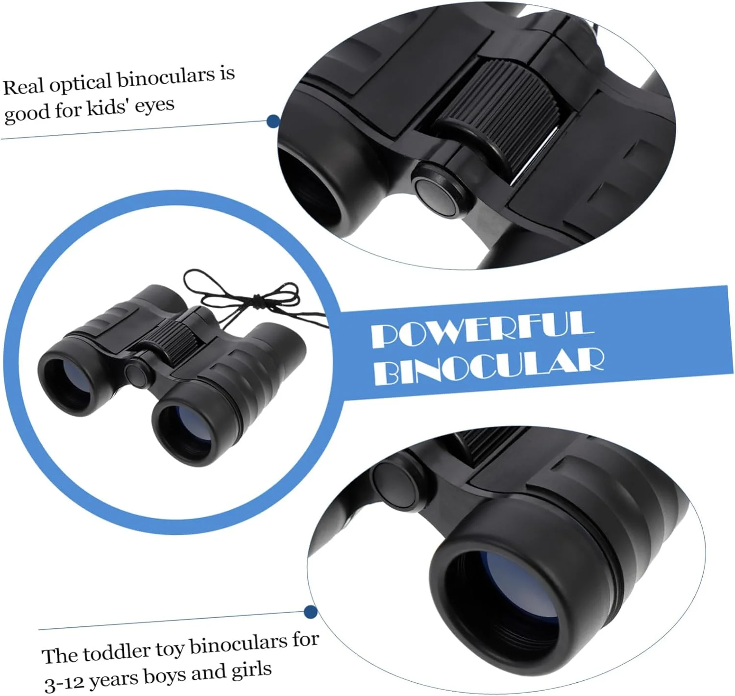 دوربین دوچشمی با بزرگنمایی بالا مناسب پسران و دختران، دوربین دوچشمی جمع و جور برای گشت و گذار و ایمن برای کاوش در فضای باز
