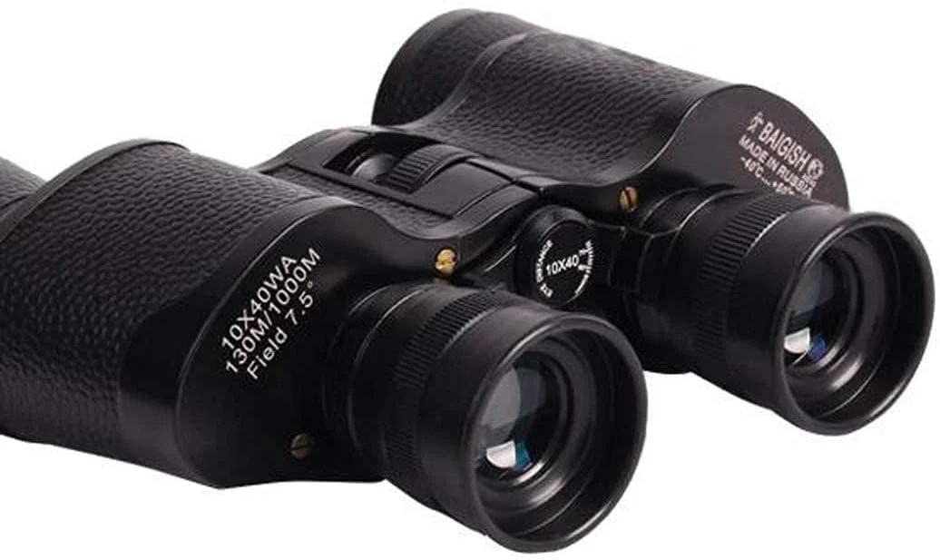 دوربین دوچشمی 10X40 با طراحی ضد لغزش، لنز شیئی بزرگ، تلسکوپ زاویه دید فوق العاده عریض، چرم مقاوم در برابر سایش درجه یک