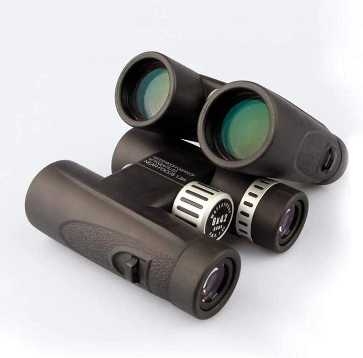 دوربین دوچشمی 8X42 قدرتمند، ضد آب و ضد مه با منشورهای Bak-4 به همراه کیف حمل و بند برای تماشای پرندگان