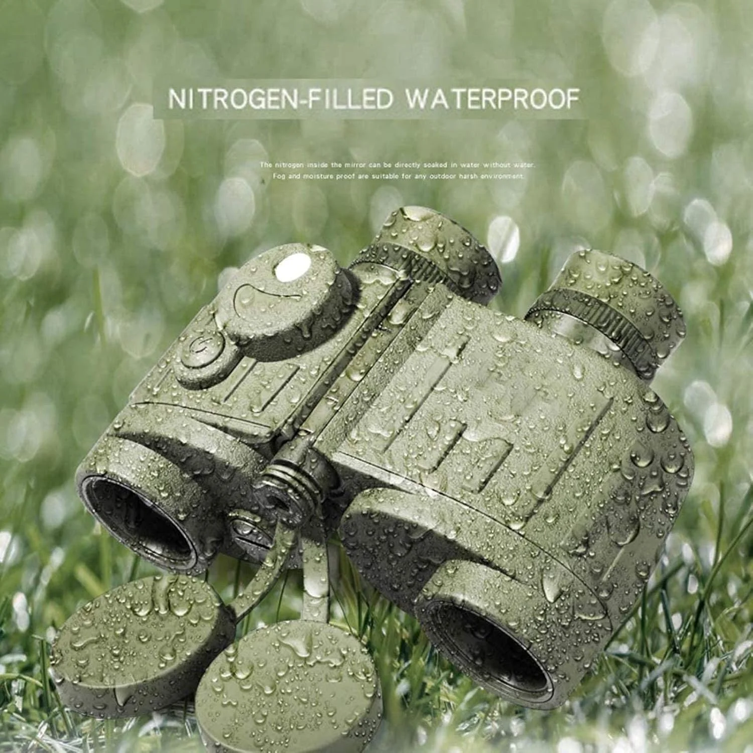 دوربین دوچشمی 8X30 ناوبری، میدان دید وسیع، HD، قطب نما دریایی، برد یابی، چند لایه سبز پوشش داده شده، مناسب برای تماشای پرندگان و ورزش