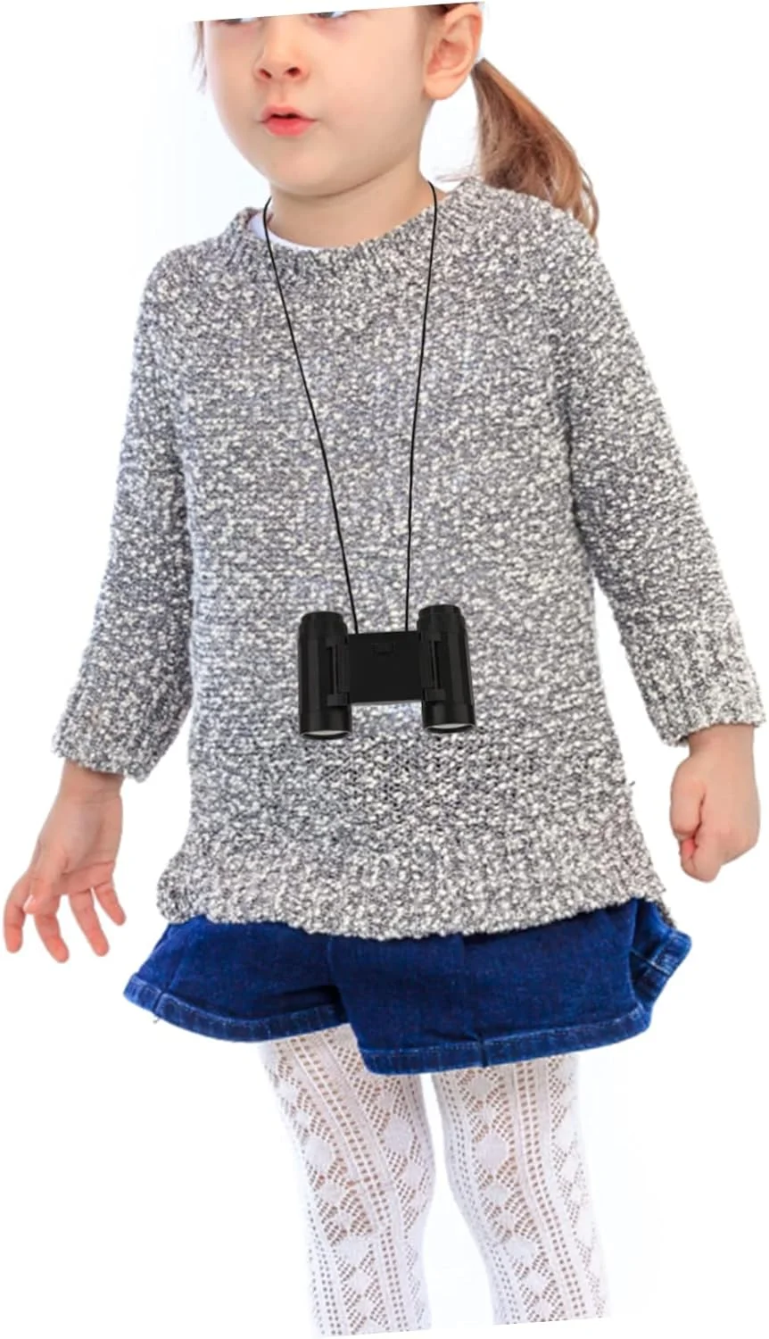 VOSAREA دوربین دوچشمی مشکی خلاقانه تلسکوپ سبک وزن برای ماجراجویی در فضای باز تماشای پرندگان و سرگرمی تولد برای پسران و سالخوردگان