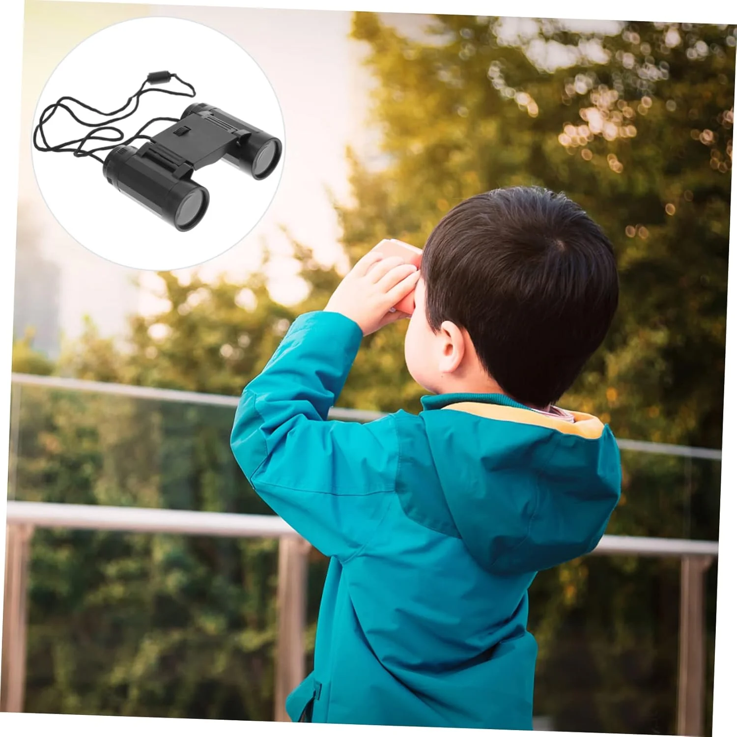 VOSAREA دوربین دوچشمی مشکی خلاقانه تلسکوپ سبک وزن برای ماجراجویی در فضای باز تماشای پرندگان و سرگرمی تولد برای پسران و سالخوردگان