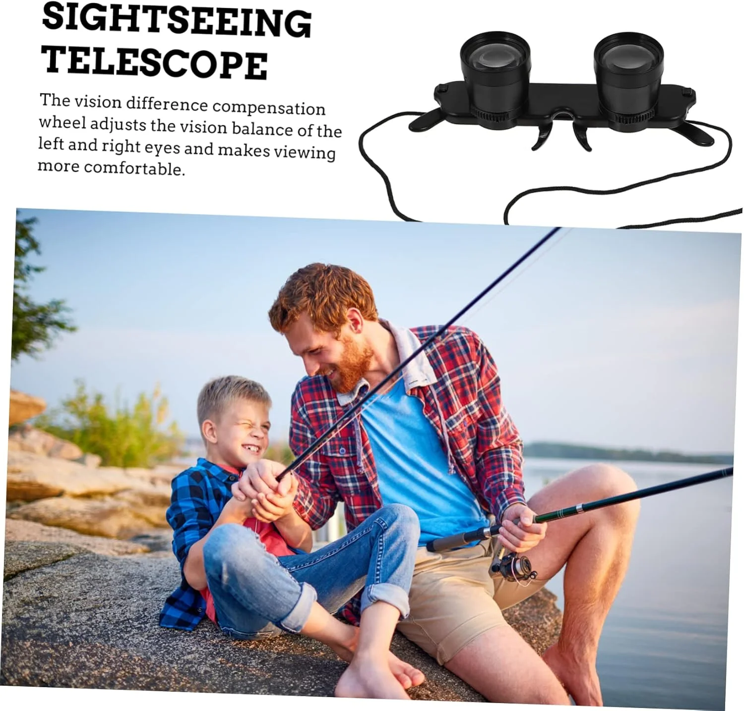 تلسکوپ قابل حمل Hemoton، مناسب برای ماهیگیری، تماشای پرندگان و فعالیت های خارج از منزل، سبک و با قابلیت حمل آسان