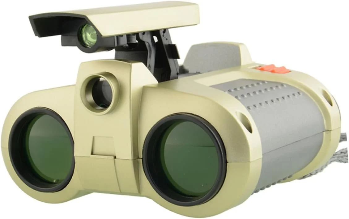 دوربین دوچشمی تلسکوپی آنگویلی 4x30 برای پسران و دختران با اسباب بازی پاپ-آپ شبانه