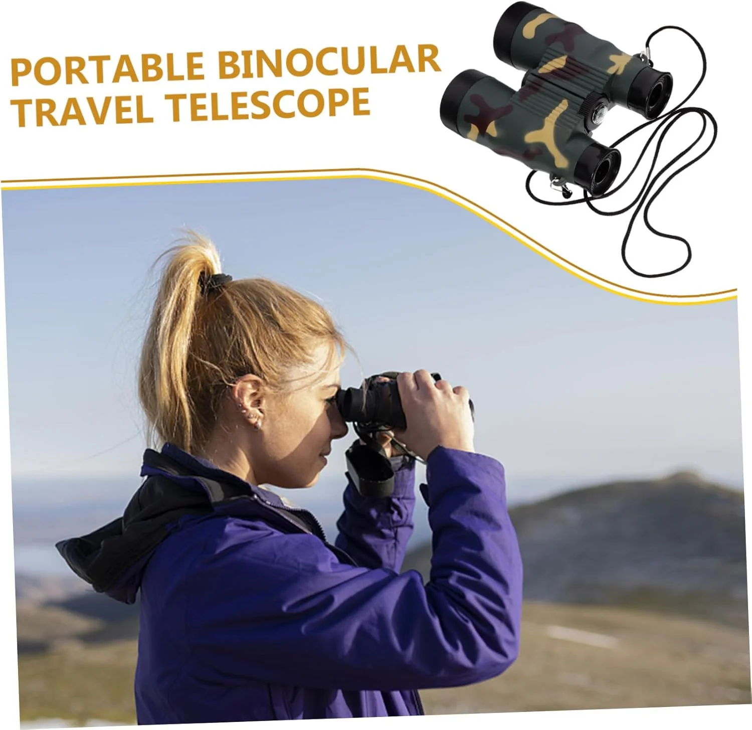دوربین دوچشمی فشرده Hemoton برای تماشای پرندگان و مسافرت، تلسکوپ دستی سبک وزن برای پیاده روی و گشت و گذار و طراحی