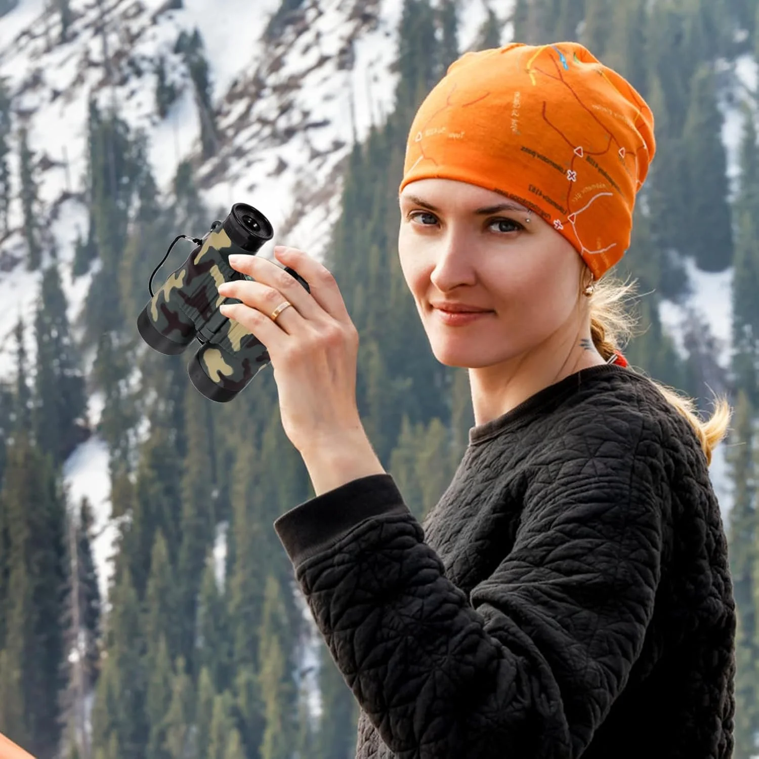 دوربین شکاری مسافرتی Angoily، جمع و جور، مناسب بزرگسالان، تلسکوپ کوچک قابل حمل برای تماشای پرندگان