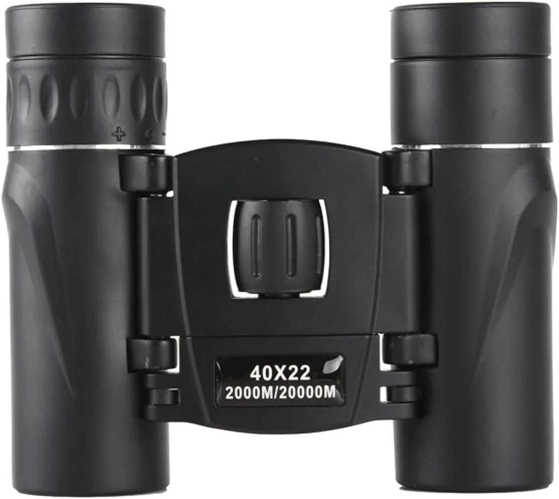 دوربین دوچشمی فشرده 40X22، دوربین دوچشمی کوچک تاشو سبک وزن تلسکوپ قدرتمند HD با برد بلند 2000 متری