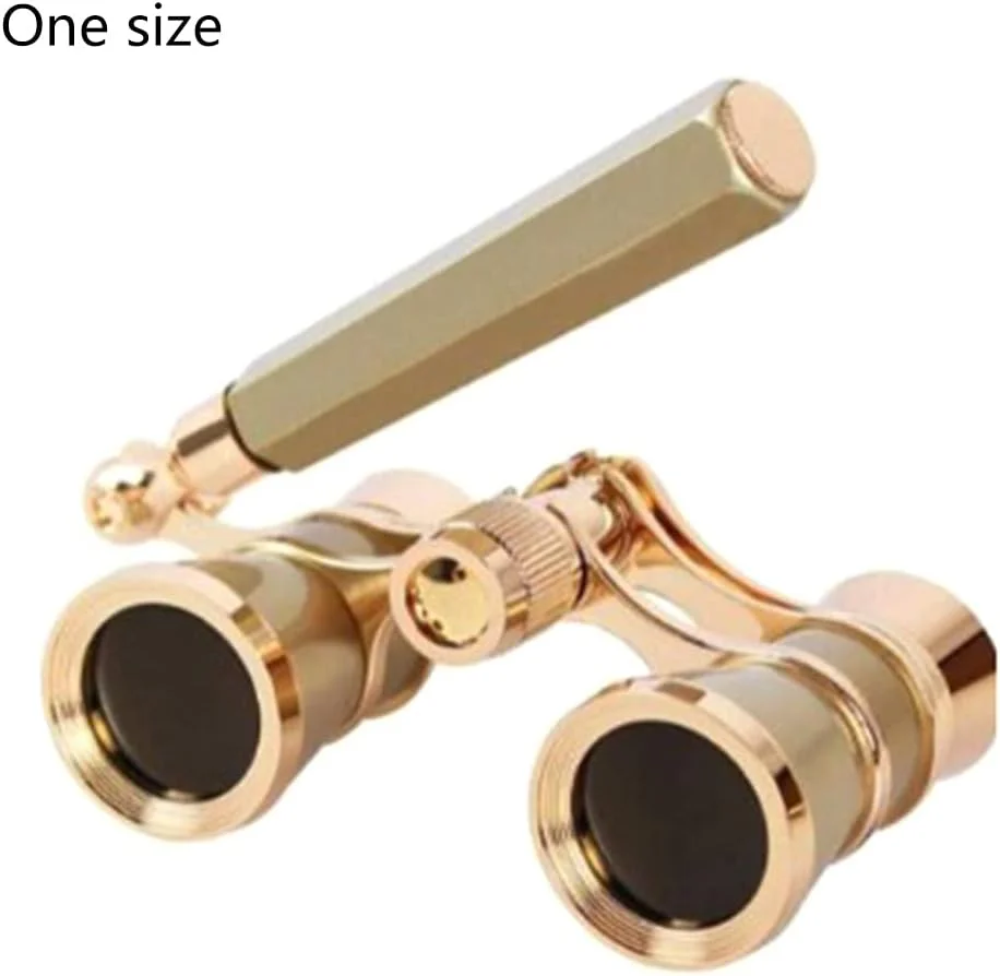 دوربین شکاری قدیمی 3x25 با دسته مناسب تئاتر و کنسرت، دوربین شکاری عتیقه طلایی