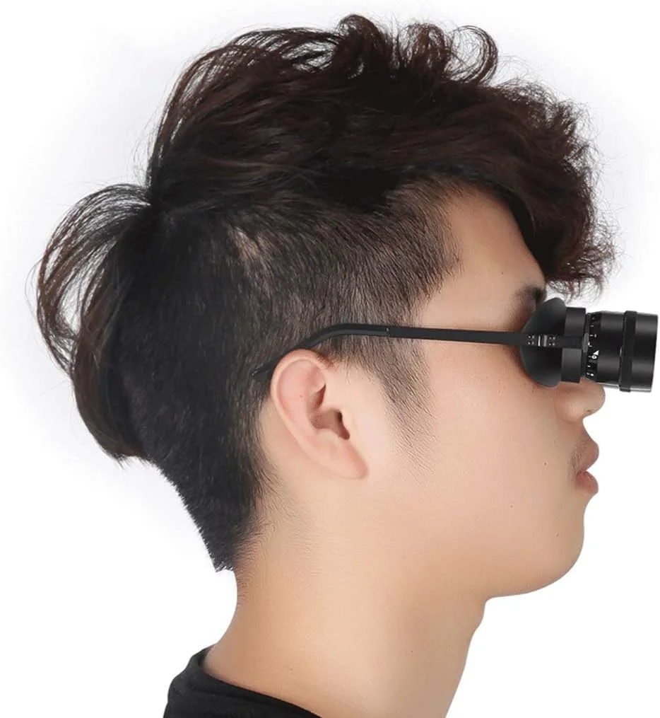 تلسکوپ ماهیگیری قابل استفاده با عینک، بزرگنمایی 10 برابر، HD، تلسکوپ اختصاصی ماهیگیری، قابل حمل (رنگ: فیلم سبز فوق العاده شفاف)