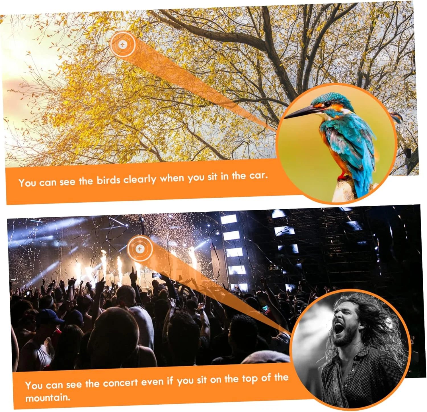 دوربین شکاری دید در شب Angoily با نور کم، طراحی سبک و جمع و جور برای پیاده روی، کنسرت، مسافرت، تماشای پرندگان و فعالیت های خارج از منزل