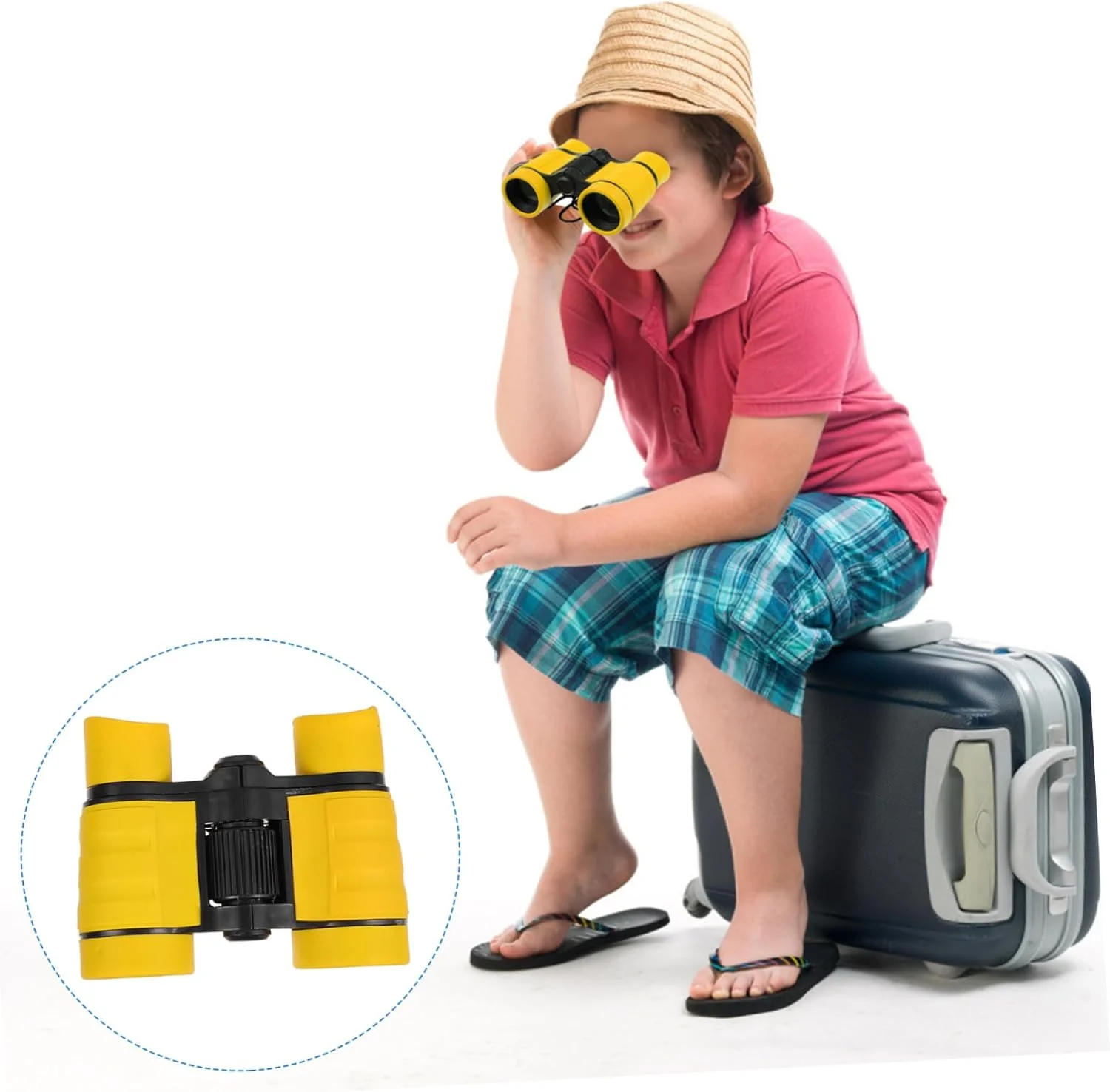 دوربین شکاری قابل حمل Angoily 4x30 برای کودکان، لنز دوگانه با کیفیت بالا، مناسب تماشای پرندگان، پیاده روی، مسافرت، طراحی سبک وزن به همراه بند گردنی