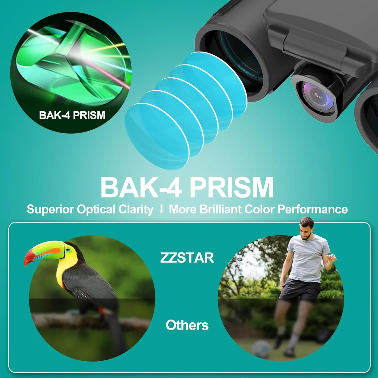 دوربین دوچشمی ZZSTAR 12x32 با دوربین، دوربین دوچشمی تاشو با قدرت بالا برای بزرگسالان، صفحه نمایش 2 اینچی LCD، ضبط کننده عکس و فیلم 1080P با کیفیت 5 مگاپیکسل، لنز منشوری FMC و BAK4، نمای بزرگ، برای تماشای پرندگان و ورزش، مشکی