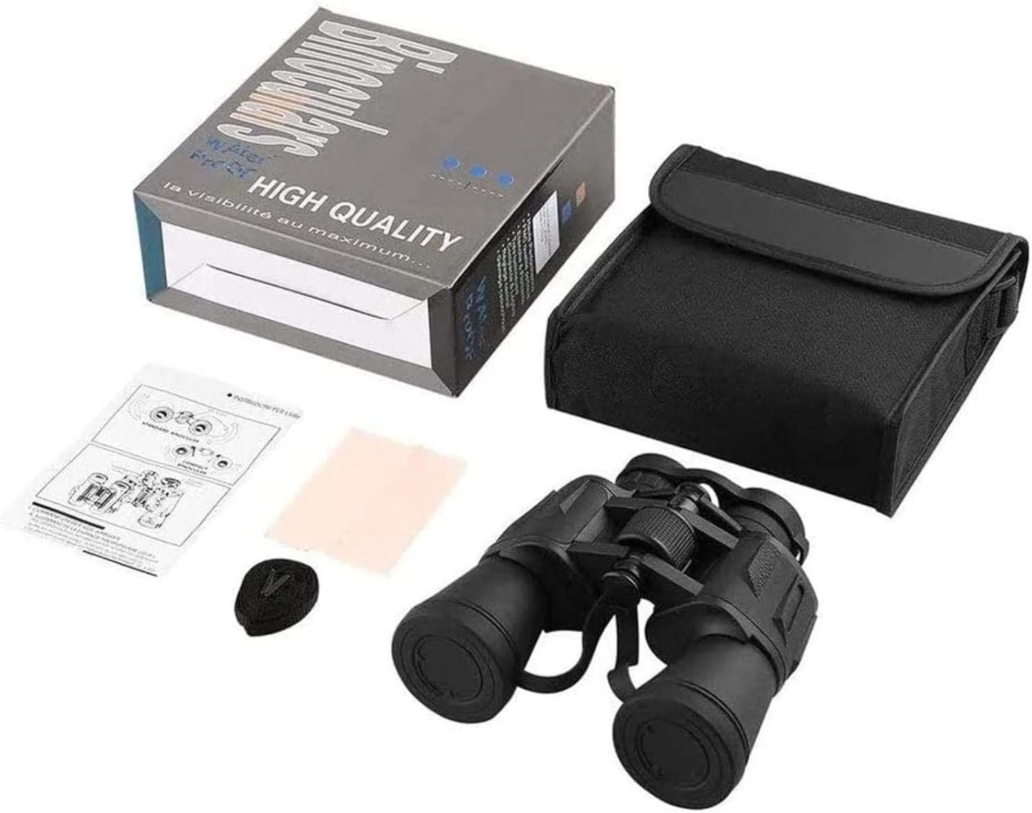 دوربین دوچشمی 20x50 فشرده HD حرفه ای ضد آب روزانه تلسکوپ قدرت بالا برای بزرگسالان تماشای پرندگان مسافرت فوتبال-BAK4 منشور دقیق (رنگ : 2)، برای داخل/خارج از منزل (2)