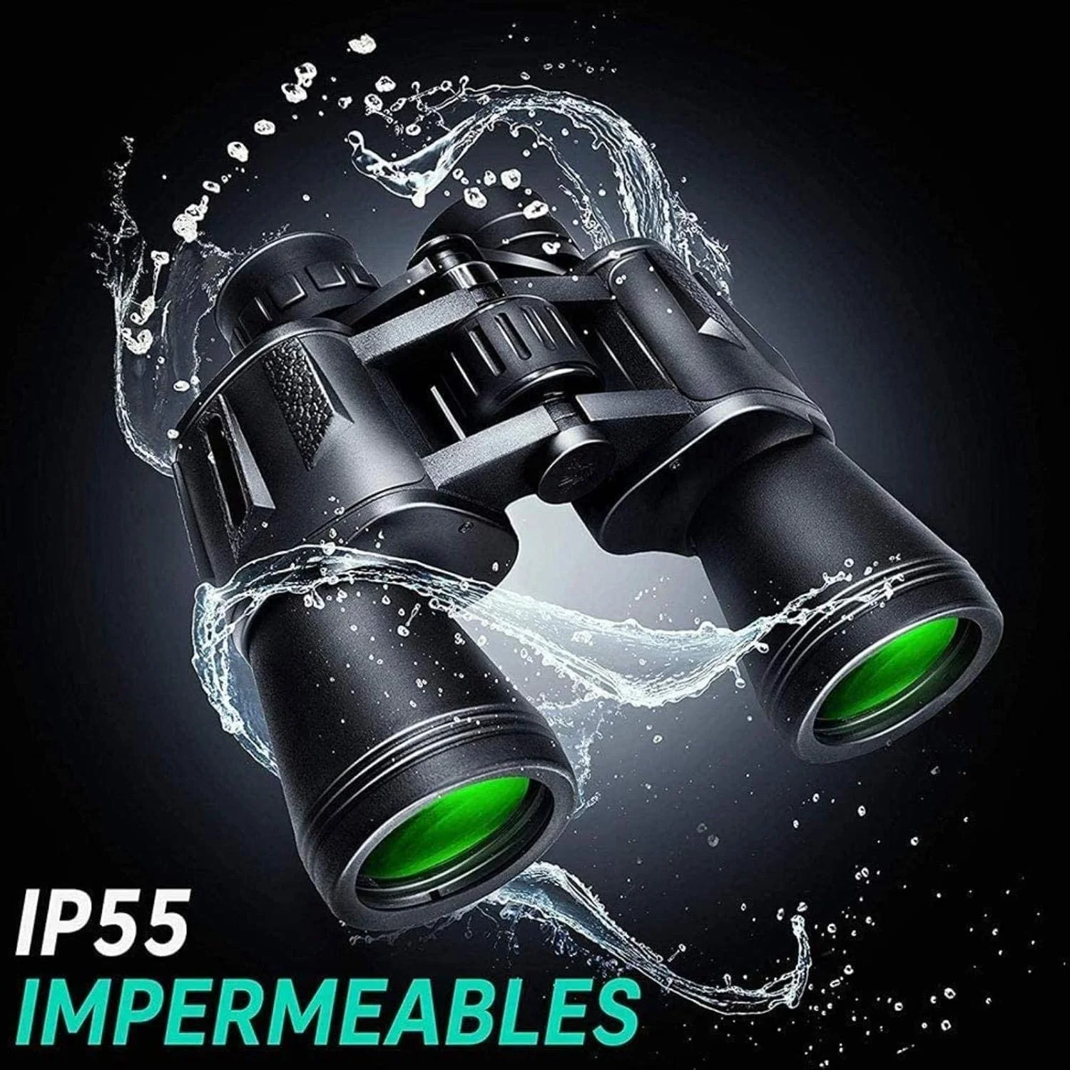 دوربین دوچشمی 20x50 فشرده HD حرفه ای ضد آب روزانه تلسکوپ قدرت بالا برای بزرگسالان تماشای پرندگان مسافرت فوتبال-BAK4 منشور دقیق (رنگ : 2)، برای داخل/خارج از منزل (2)