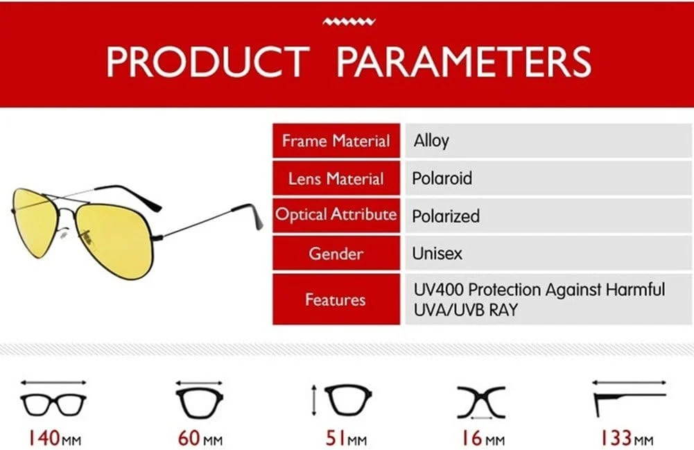 عینک رانندگی در شب ران اسپید، ضد بازتاب نور، HD UV400، عینک آفتابی پلاریزه برای آقایان