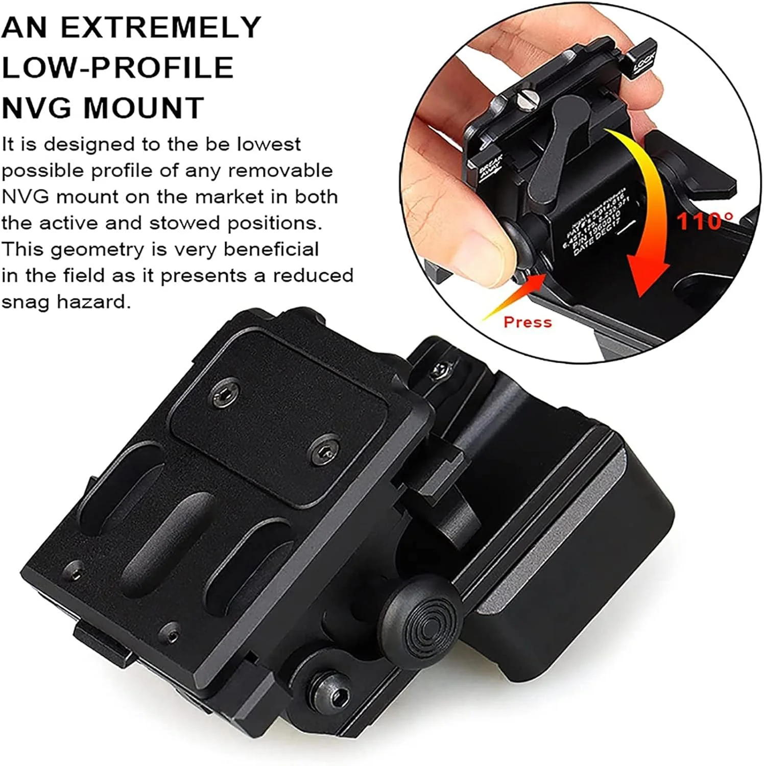 پایه نصب NVG برای دوربین دید در شب، پایه نصب چندگانه NVG، اتصالات کلاه ایمنی سریع از جنس آلومینیوم هوانوردی، مناسب برای PVS-7 PVS-14 PVS-15 PVS-18 PVS-21