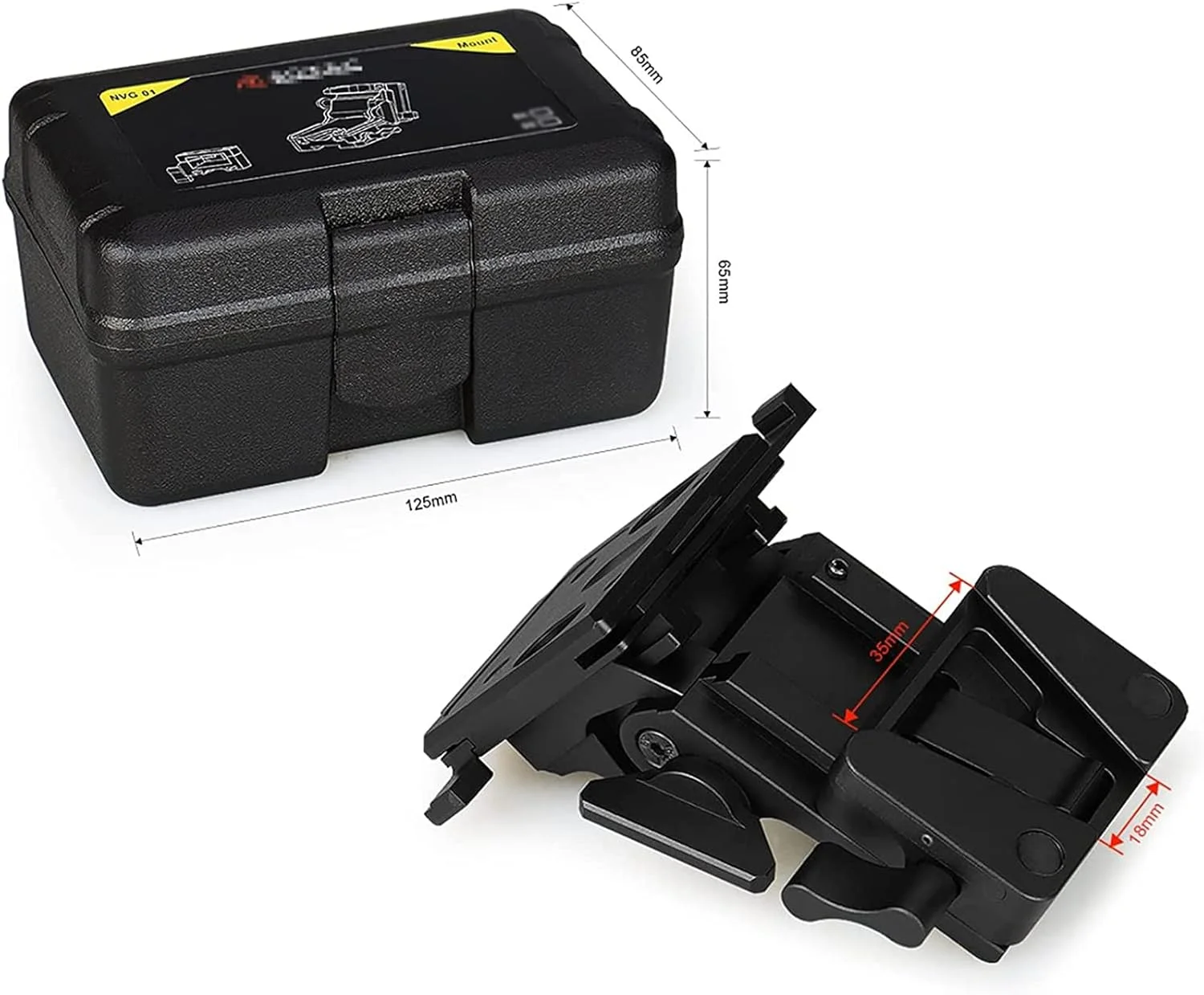 پایه نصب NVG برای دوربین دید در شب، پایه نصب چندگانه NVG، اتصالات کلاه ایمنی سریع از جنس آلومینیوم هوانوردی، مناسب برای PVS-7 PVS-14 PVS-15 PVS-18 PVS-21